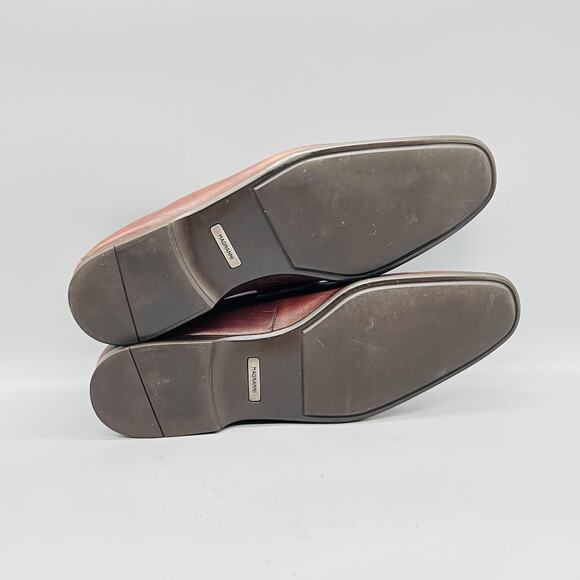 Magnanni Shoes Mens 12 Brown Leather Neiman Marcus Bit Loafers Slip On Dress